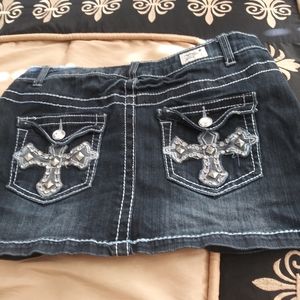 Jean mini skirt